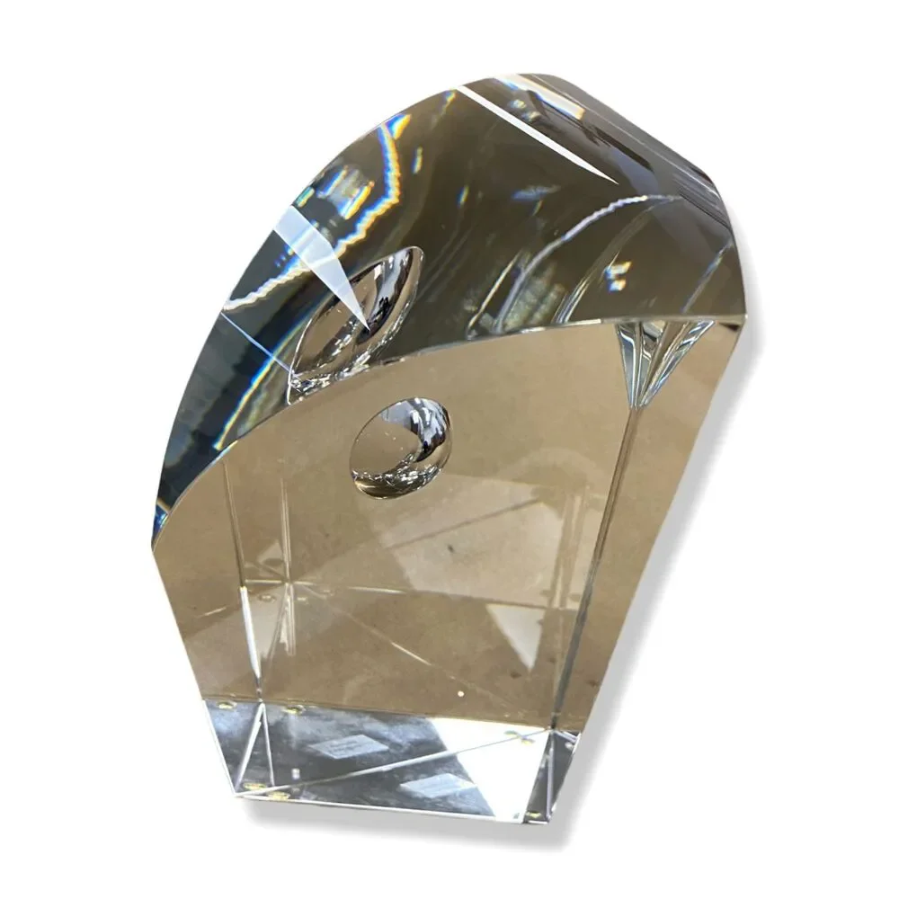 $190 Global Views Small Crystal Owl Decorative Accent Table Office Sculpture